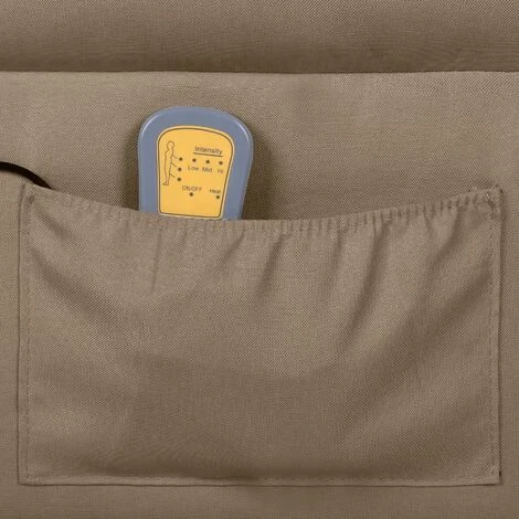 LES TENDANCES Fauteuil De Massage Inclinable Taupe Tissu 4 LES TENDANCES Fauteuil De Massage Inclinable Taupe Tissu – Image 2