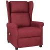 LES TENDANCES Fauteuil De Massage Inclinable Rouge Bordeaux Tissu -Pas Cher Fauteuil Magasin 66920197 1