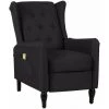 LES TENDANCES Fauteuil De Massage Inclinable Noir Tissu Bergan -Pas Cher Fauteuil Magasin 66921422 1