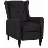 LES TENDANCES Fauteuil Inclinable Noir Tissu -Pas Cher Fauteuil Magasin 66921527 1