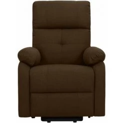 LES TENDANCES Fauteuil Inclinable Marron Foncé Tissu -Pas Cher Fauteuil Magasin 66922726 4