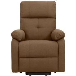 LES TENDANCES Fauteuil De Massage Inclinable Marron Tissu -Pas Cher Fauteuil Magasin 66925662 4