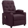 LES TENDANCES Fauteuil De Massage Inclinable Violet Tissu -Pas Cher Fauteuil Magasin 66925794 1