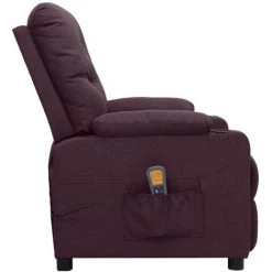 LES TENDANCES Fauteuil De Massage Inclinable Violet Tissu -Pas Cher Fauteuil Magasin 66925794 4