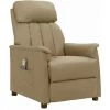 LES TENDANCES Fauteuil De Massage Inclinable Cappuccino Similicuir -Pas Cher Fauteuil Magasin 66925806 1