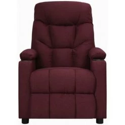 LES TENDANCES Fauteuil De Massage Inclinable Violet Tissu -Pas Cher Fauteuil Magasin 66926114 4
