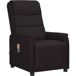 LES TENDANCES Fauteuil Releveur Inclinable De Massage Noir Similicuir -Pas Cher Fauteuil Magasin 66927068 2