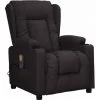 LES TENDANCES Fauteuil Releveur Inclinable De Massage Noir Similicuir