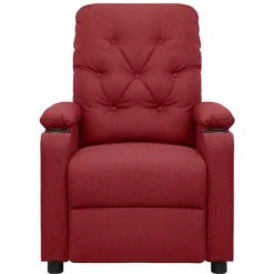 LES TENDANCES Fauteuil Releveur Inclinable De Massage Bordeaux Tissu -Pas Cher Fauteuil Magasin 66927088 3