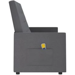 LES TENDANCES Fauteuil De Massage Inclinable à 3 Places Gris Clair Tissu -Pas Cher Fauteuil Magasin 66927384 4