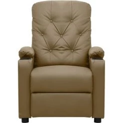 LES TENDANCES Fauteuil Inclinable Cappuccino Similicuir 9 LES TENDANCES Fauteuil Inclinable Cappuccino Similicuir -Pas Cher Fauteuil Magasin 66927431 3