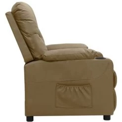 LES TENDANCES Fauteuil Inclinable Cappuccino Similicuir 10 LES TENDANCES Fauteuil Inclinable Cappuccino Similicuir -Pas Cher Fauteuil Magasin 66927431 4