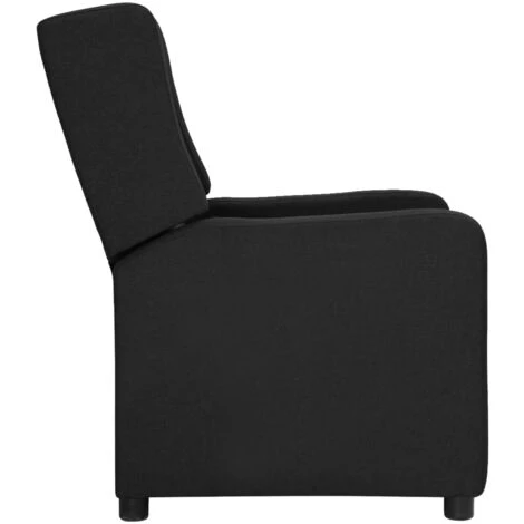 LES TENDANCES Fauteuil Releveur Inclinable Noir Tissu 6 LES TENDANCES Fauteuil Releveur Inclinable Noir Tissu – Image 4