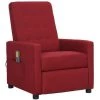 LES TENDANCES Fauteuil Releveur Inclinable De Massage Bordeaux Tissu