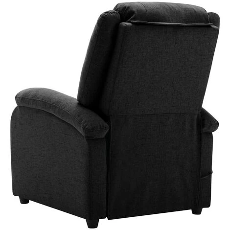 LES TENDANCES Fauteuil De Massage Inclinable électrique Noir Tissu 7 LES TENDANCES Fauteuil De Massage Inclinable électrique Noir Tissu – Image 5