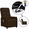 LES TENDANCES Fauteuil Releveur Inclinable De Massage Marron Similicuir