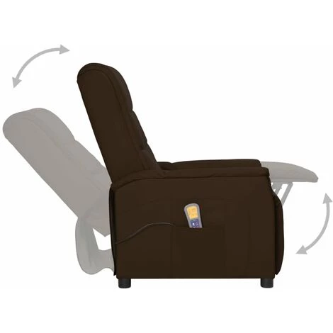 LES TENDANCES Fauteuil Releveur Inclinable De Massage Marron Similicuir 7 LES TENDANCES Fauteuil Releveur Inclinable De Massage Marron Similicuir – Image 5