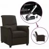 LES TENDANCES Fauteuil Releveur Inclinable Marron Foncé Tissu -Pas Cher Fauteuil Magasin 66927914 1