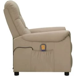 LES TENDANCES Fauteuil De Massage Inclinable Cappuccino Similicuir -Pas Cher Fauteuil Magasin 66928120 4