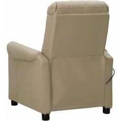 LES TENDANCES Fauteuil De Massage Inclinable Cappuccino Similicuir -Pas Cher Fauteuil Magasin 66928120 5