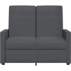 LES TENDANCES Fauteuil De Massage Inclinable à 2 Places Gris Foncé Tissu -Pas Cher Fauteuil Magasin 66928216 3