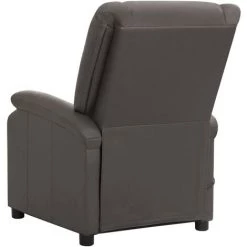 LES TENDANCES Fauteuil Releveur Inclinable Gris Cuir Véritable 10 LES TENDANCES Fauteuil Releveur Inclinable Gris Cuir Véritable -Pas Cher Fauteuil Magasin 66928310 4