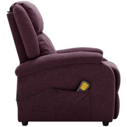 LES TENDANCES Fauteuil De Massage Inclinable électrique Violet Tissu -Pas Cher Fauteuil Magasin 66928420 4