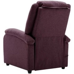 LES TENDANCES Fauteuil De Massage Inclinable électrique Violet Tissu -Pas Cher Fauteuil Magasin 66928420 5