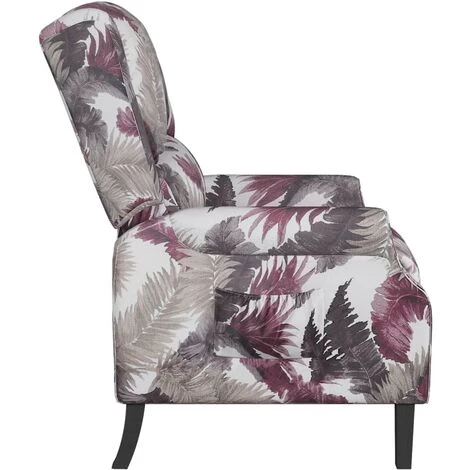 LES TENDANCES Fauteuil Inclinable Motif à Fleurs Tissu 6 LES TENDANCES Fauteuil Inclinable Motif à Fleurs Tissu – Image 4