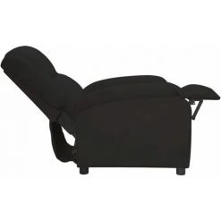 YOUTHUP Fauteuil Inclinable Noir Velours - Noir -Pas Cher Fauteuil Magasin 67162199 4