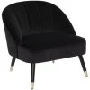 Atmosphera - Fauteuil En Velours Noir Et Pieds Bicolore - Noir 1 Atmosphera - Fauteuil En Velours Noir Et Pieds Bicolore - Noir -Pas Cher Fauteuil Magasin 67259310 1