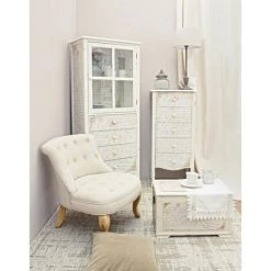 HELLIN Fauteuil En Lin Matelassé - LISE - Beige 9 HELLIN Fauteuil En Lin Matelassé - LISE - Beige -Pas Cher Fauteuil Magasin 67277282 3