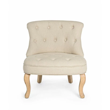 HELLIN Fauteuil En Lin Matelassé - LISE - Beige 6 HELLIN Fauteuil En Lin Matelassé - LISE - Beige – Image 4