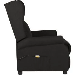 TRUE DEAL Fauteuil Inclinable De Massage électrique Noir Tissu -Pas Cher Fauteuil Magasin 67294046 4