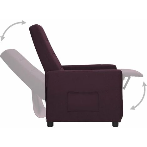 TRUE DEAL Fauteuil Releveur Inclinable Violet Tissu 7 TRUE DEAL Fauteuil Releveur Inclinable Violet Tissu – Image 5