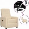 TRUE DEAL Fauteuil Inclinable électrique Crème Tissu -Pas Cher Fauteuil Magasin 67294138 1