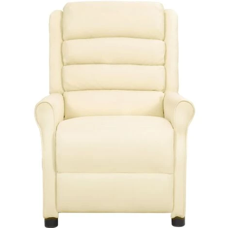 TRUE DEAL Fauteuil Releveur Inclinable De Massage Crème Similicuir 5 TRUE DEAL Fauteuil Releveur Inclinable De Massage Crème Similicuir – Image 3