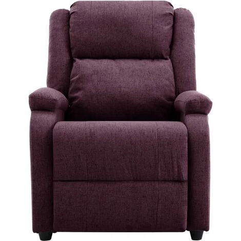 TRUE DEAL Fauteuil Inclinable électrique Violet Tissu 5 TRUE DEAL Fauteuil Inclinable électrique Violet Tissu – Image 3