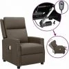 TRUE DEAL Fauteuil Inclinable électrique De Massage Gris Similicuir -Pas Cher Fauteuil Magasin 67294673 1