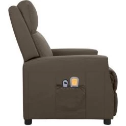 TRUE DEAL Fauteuil Inclinable électrique De Massage Gris Similicuir -Pas Cher Fauteuil Magasin 67294673 4