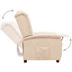 TRUE DEAL Fauteuil Releveur Inclinable Crème Tissu 11 TRUE DEAL Fauteuil Releveur Inclinable Crème Tissu -Pas Cher Fauteuil Magasin 67295461 5