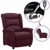 TRUE DEAL Fauteuil Inclinable électrique Violet Tissu 2 TRUE DEAL Fauteuil Inclinable électrique Violet Tissu -Pas Cher Fauteuil Magasin 67296050 1