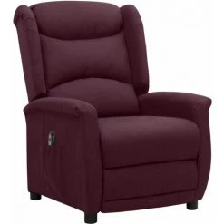 TRUE DEAL Fauteuil Inclinable électrique Violet Tissu -Pas Cher Fauteuil Magasin 67296050 2