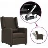 TRUE DEAL Fauteuil Releveur Inclinable Marron Foncé Tissu