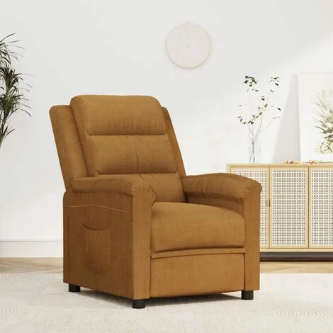 TRUE DEAL Fauteuil Inclinable Marron Velours 3 TRUE DEAL Fauteuil Inclinable Marron Velours