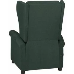 TRUE DEAL Fauteuil Inclinable De Massage électrique Vert Foncé Tissu -Pas Cher Fauteuil Magasin 67299536 5