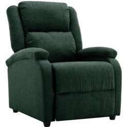 TRUE DEAL Fauteuil Inclinable électrique Vert Foncé Tissu -Pas Cher Fauteuil Magasin 67299546 2