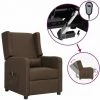 TRUE DEAL Fauteuil Inclinable électrique Marron Tissu 1 TRUE DEAL Fauteuil Inclinable électrique Marron Tissu -Pas Cher Fauteuil Magasin 67299590 1
