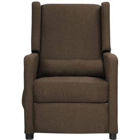 TRUE DEAL Fauteuil Inclinable électrique Marron Tissu 5 TRUE DEAL Fauteuil Inclinable électrique Marron Tissu – Image 3