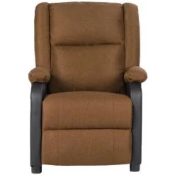 TRUE DEAL Fauteuil Inclinable De Massage Taupe Similicuir Et Tissu -Pas Cher Fauteuil Magasin 67299627 3